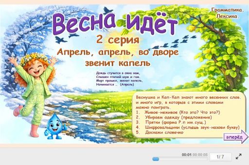 Материал «Весна идет № 2» — Развитие речи: Весна
