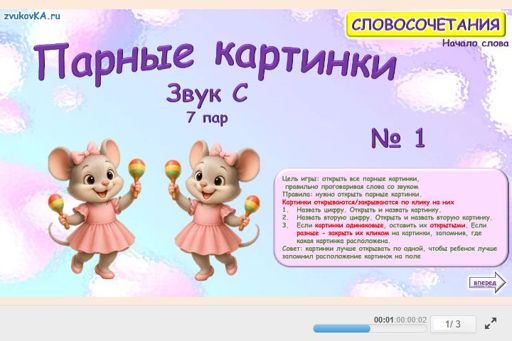 Материал для автоматизации звука с — В начале слова — Парные картинки № 1